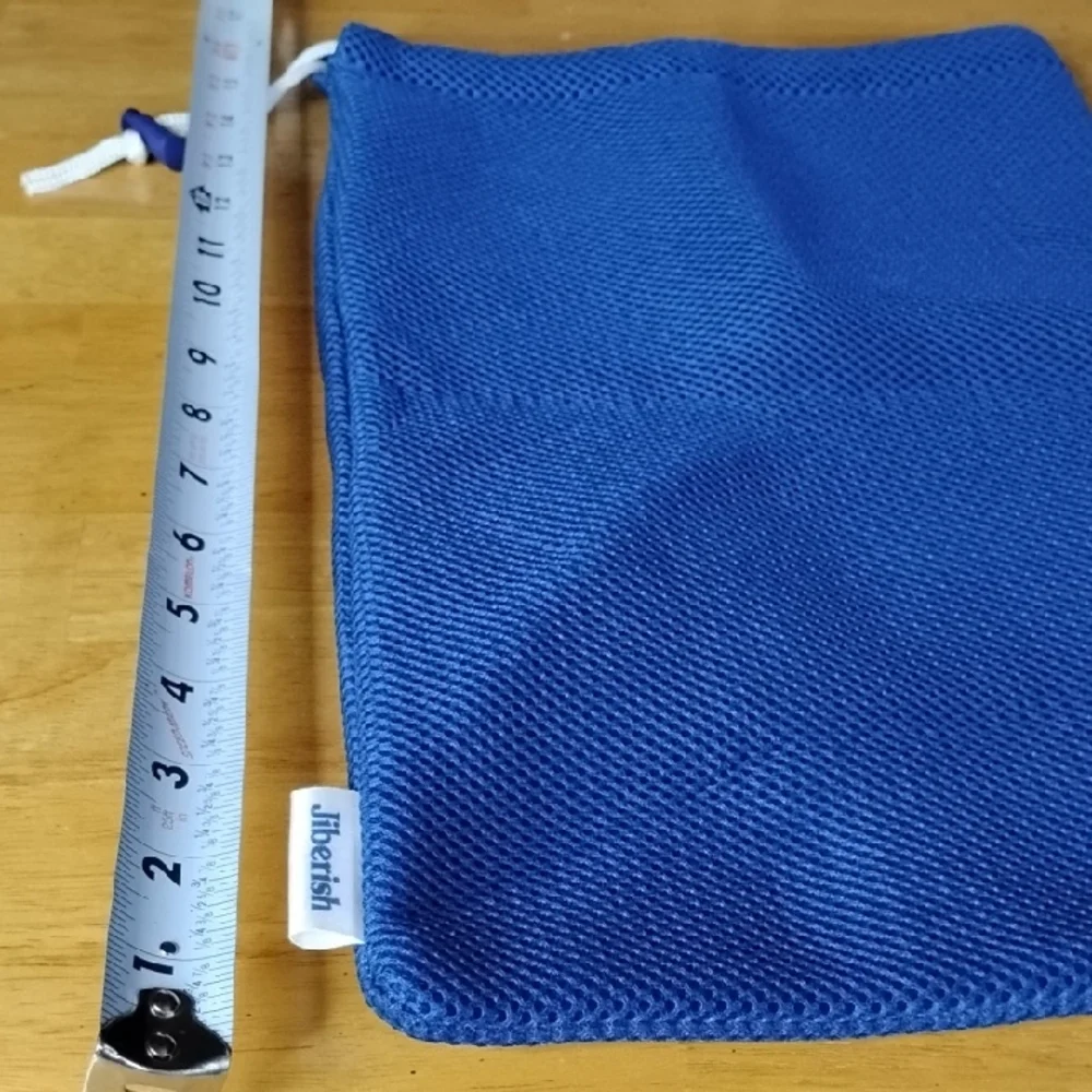 Jiberish Blue Bath Storage Bag Drawstring